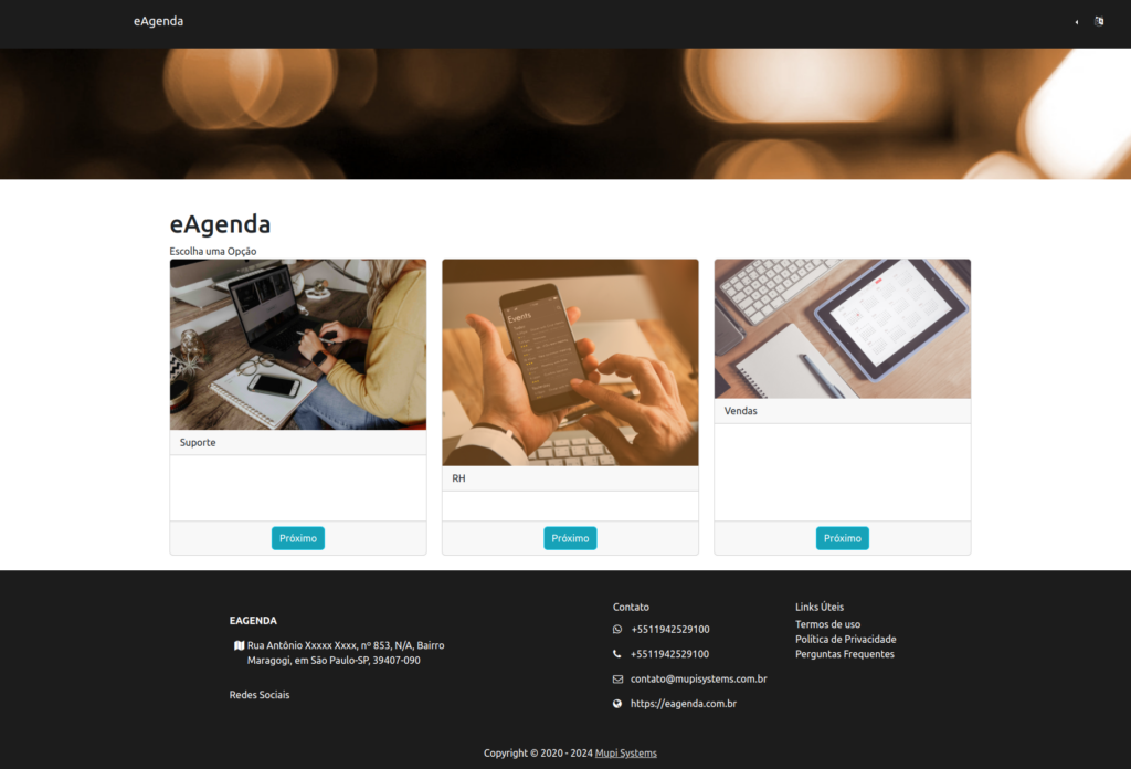 scheduling screen
